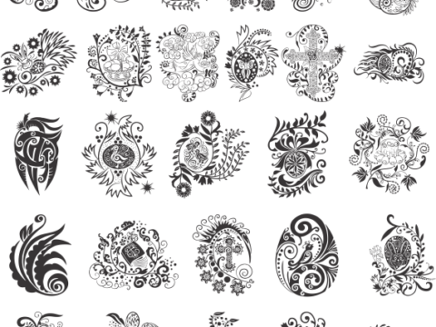 Easter Patterns Free Vector