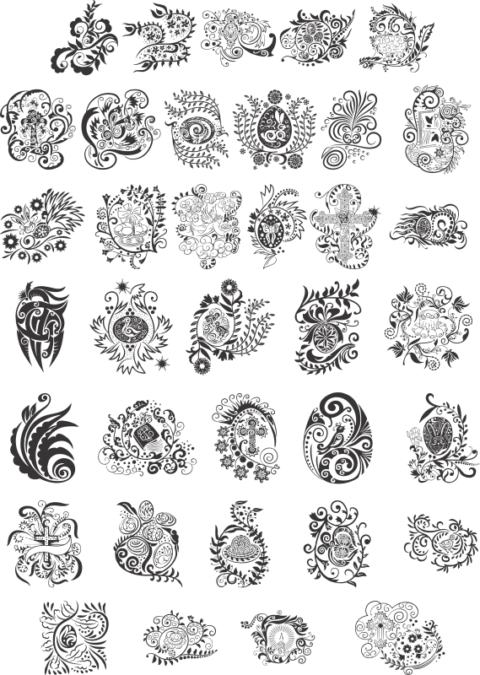 Easter Patterns Free Vector