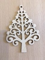 Laser Cut Decorative Tree Plywood Toys For New Year Free Vector