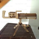 Laser Cut Machine Gun 3D Puzzle Free Vector