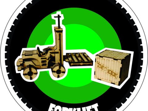 Fork Lift Truck Laser Cut Wooden 3D Model /Puzzle Kit DXF File