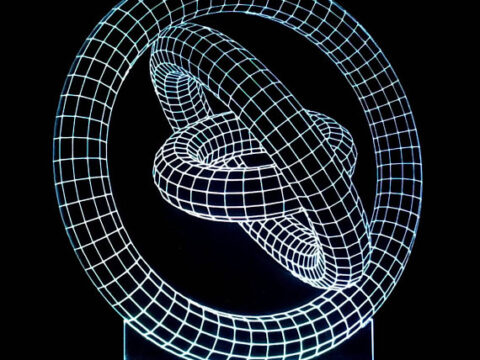 3D illusion Gyroscope Acrylic Led Sign DXF File