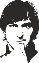 Steve Jobs Stencil Free Vector