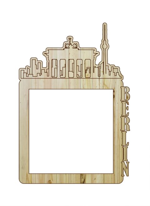 Laser Cut Photo Frame Berlin Free Vector