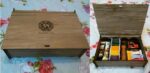 Laser Cut Wooden Tea Box Free Vector