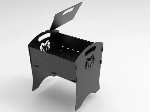 Folding BBQ Grill 3mm Laser Cut Plasma Cut Plans DXF File