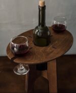 Laser Cut Wine Bottle And Glass Holder Holds 2 Glasses Free Vector