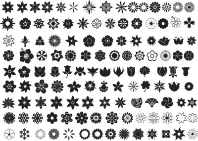 Flower Vector Set Free Vector