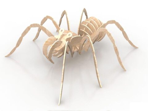 Spider 3mm 3D Insect Puzzle DXF File