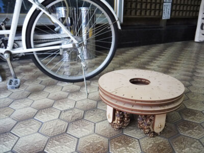 Laser Cut Wheel Stool DXF File