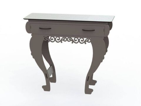 Wooden End Table with Drawers DXF File
