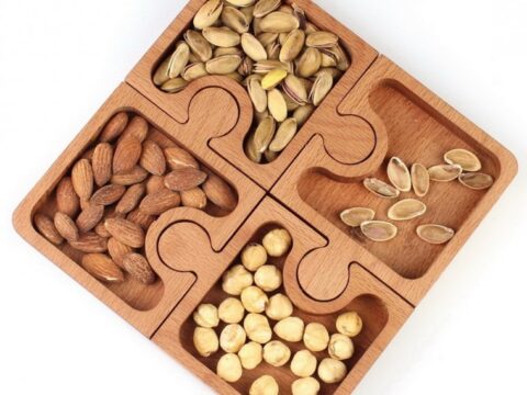 Puzzle Joint Tray for Nuts CNC Router Laser Template Free Vector