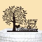 Laser Cut Personalized Wedding Cake Topper Free Vector