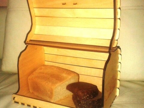 Laser Cut Bread Box Bread Basket With Lid Bread Bin Bread Storage Free Vector