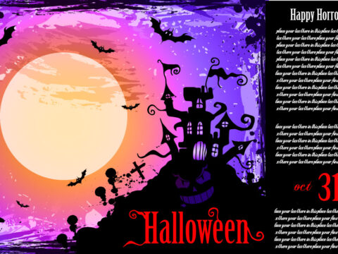 Typography Halloween Party Flyer Free Vector