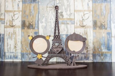 Laser Cut Eiffel Tower Photo Frame Free Vector