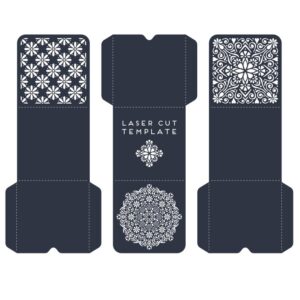 Laser Cut Gatefold Invitation Card Template Free Vector