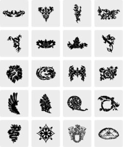 Heraldry Icon Vectors Free Vector