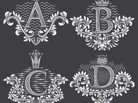 Beautiful Ornament Letters Free Vector