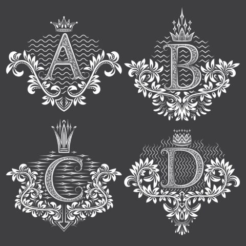 Beautiful Ornament Letters Free Vector