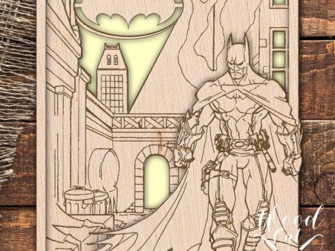 Laser Cut Dark Knight Batman Template Free Vector