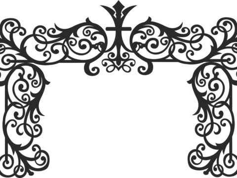 Laser Cut Wedding Event Stage Panel Free Vector