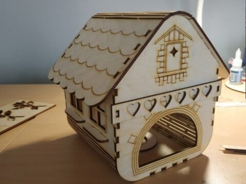 Laser Cut Wooden Bird Cage Decorative Bird House Free Vector