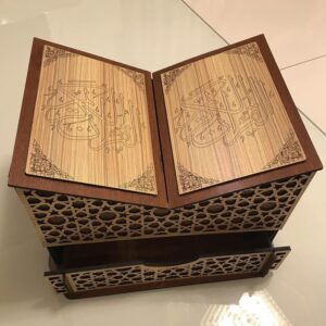 Laser Cut Decorative Quran Box With Rehal DXF File