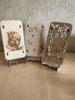 Laser Cut Engraved Decorative Mobile Stands Free Vector