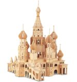 Laser Cut St. Petersburg Church 3D Wooden Puzzle Free Vector