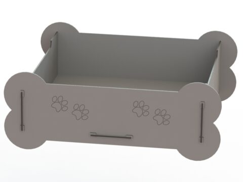 Laser Cut Wooden Dog Bed Puppy Bed Pet Supplies DXF File