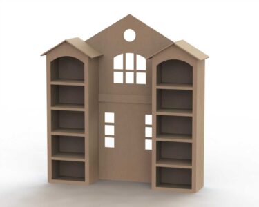 Furniture For Dollhouse Wooden Shelf Laser Cutting Template Free Vector