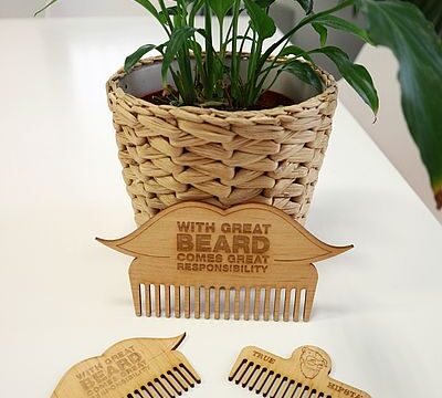 Laser Cut Wooden Beard Combs 3mm MDF PDF File