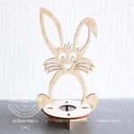 Easter Bunny Stand Laser Cut Vector CNC Plans Free Vector