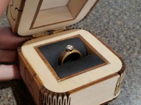 Laser Cut Wedding Ring Box SVG File