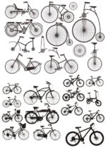 Bicycles Stickers Free Vector