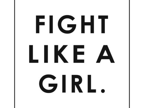 Fight Like a Girl Poster Free Vector