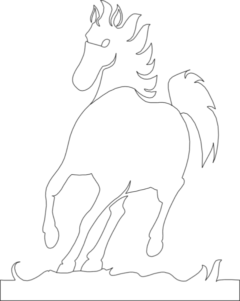 Running Horse DXF File