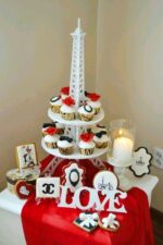 Laser Cut Eiffel Tower Cupcake Stand Free Vector