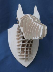 Laser Cut Doberman Dog Head Trophy 4mm Free Vector