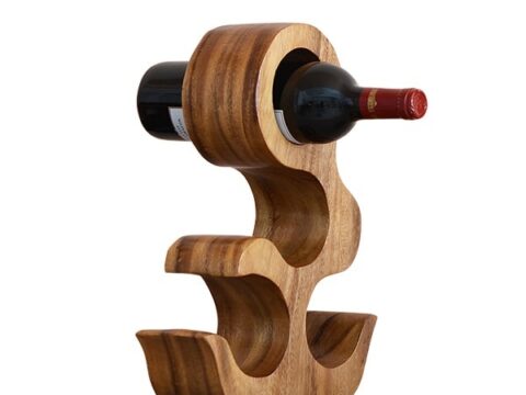 Laser Cut Cat Creative Wood Wine Rack Free Vector