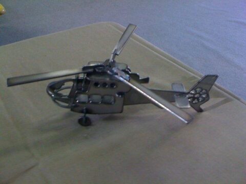 Laser Cut Helicopter 3D Model Free Vector