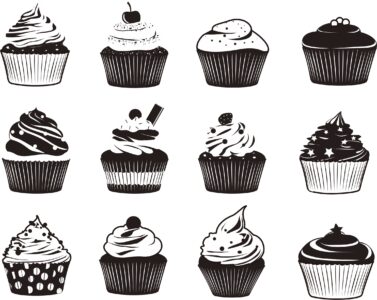 Cupcake Vector Set Free Vector