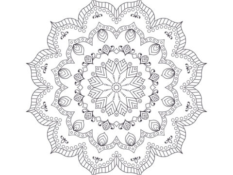 Mandala For Coloring 7 Free Vector