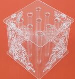 Laser Cut Glass Test Tubes Flower Stand Free Vector