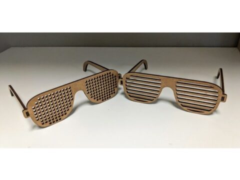 Laser Cut Wooden Glasses Template Free Vector