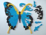 Laser Cut Butterfly Jigsaw Puzzle for Kids Template Free Vector