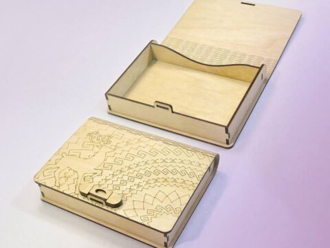 Laser Cut Wood Book Box With Clasp Template Free Vector
