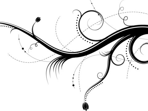 Swirl Abstract Branches Vector Art Free Vector