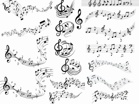 Music Notes Clipart DXF File
